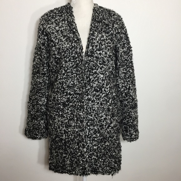 ASOS Jackets & Blazers - ASOS • Glamorous black white boucle open jacket